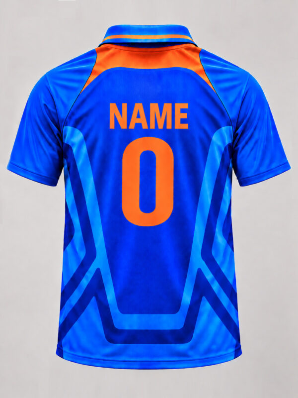 Team India 2011 World Cup Retro Blue Jersey customized name number premium cricket apparel.