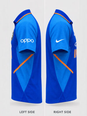 Team India 2018 Blue Cricket Jersey with personalized name and number.
