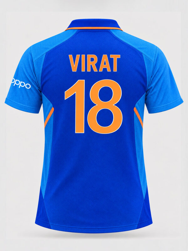 Team India 2018 Blue Cricket Jersey Limited Edition by TeeHub with custom name and number.