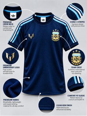 Messi Farewell T Shirt 2026 | Premium Edition 11 Messi Farewell T-Shirt 2026 Premium Edition with rib neck, premium fabric and limited-edition Argentina FC design.