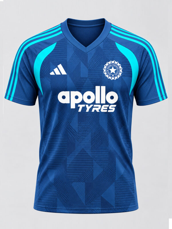 Team India New Blue Training Jersey with premium sports fabric and regular fit by TeeHub.
